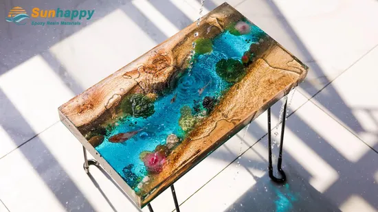 Resina epóxi líquida adesiva Ab para artesanato em cristal de mesa de rio